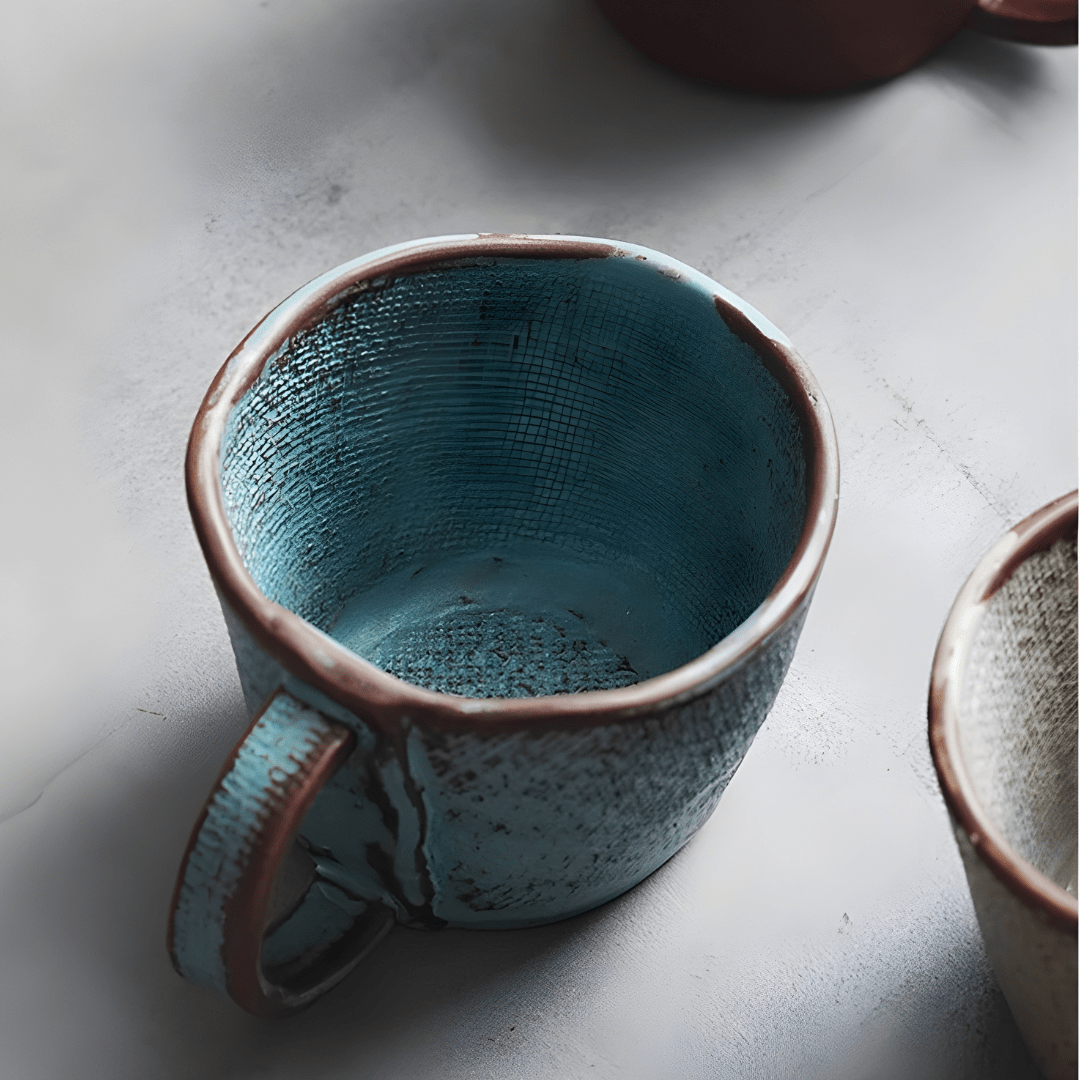 300ml handmade porcelain retro coffee or tea mug – Beirut Lebanon