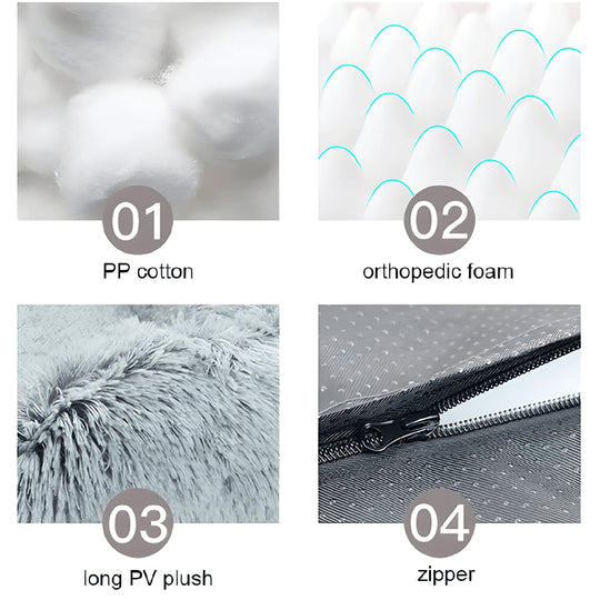 Orthopaedic dog bed for large breeds 120×80×20 cm with plush fabric and memory foam – ideal for big dogs, Beirut Lebanon