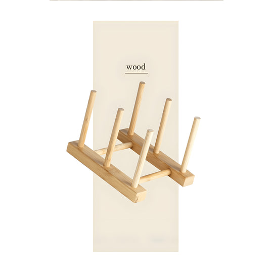 Smoky glass espresso cup set with wooden stand – 6 pieces, 90ml capacity