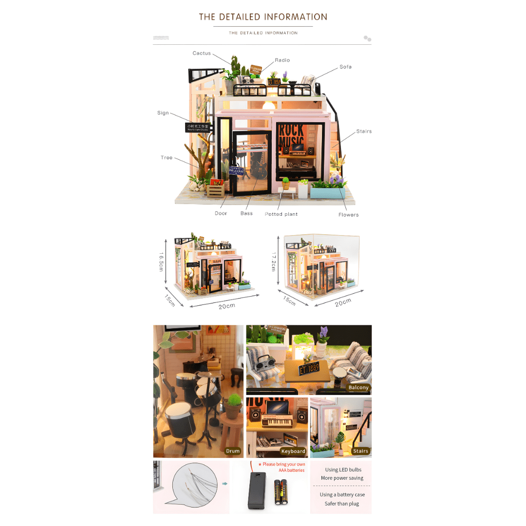 Miniature Music Studio DIY Kit with Dust Cover Beirut Lebanon