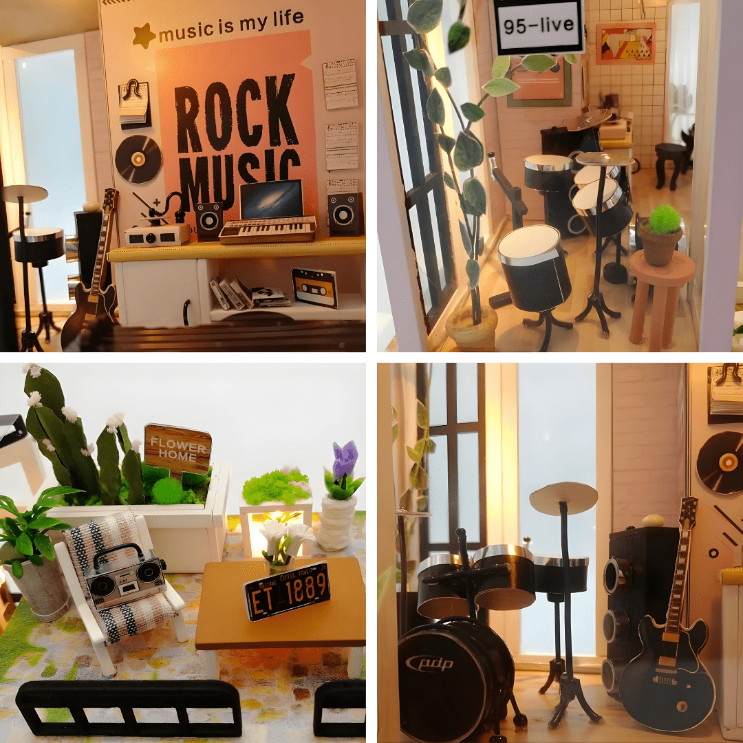 Miniature Music Studio DIY Kit with Dust Cover Beirut Lebanon