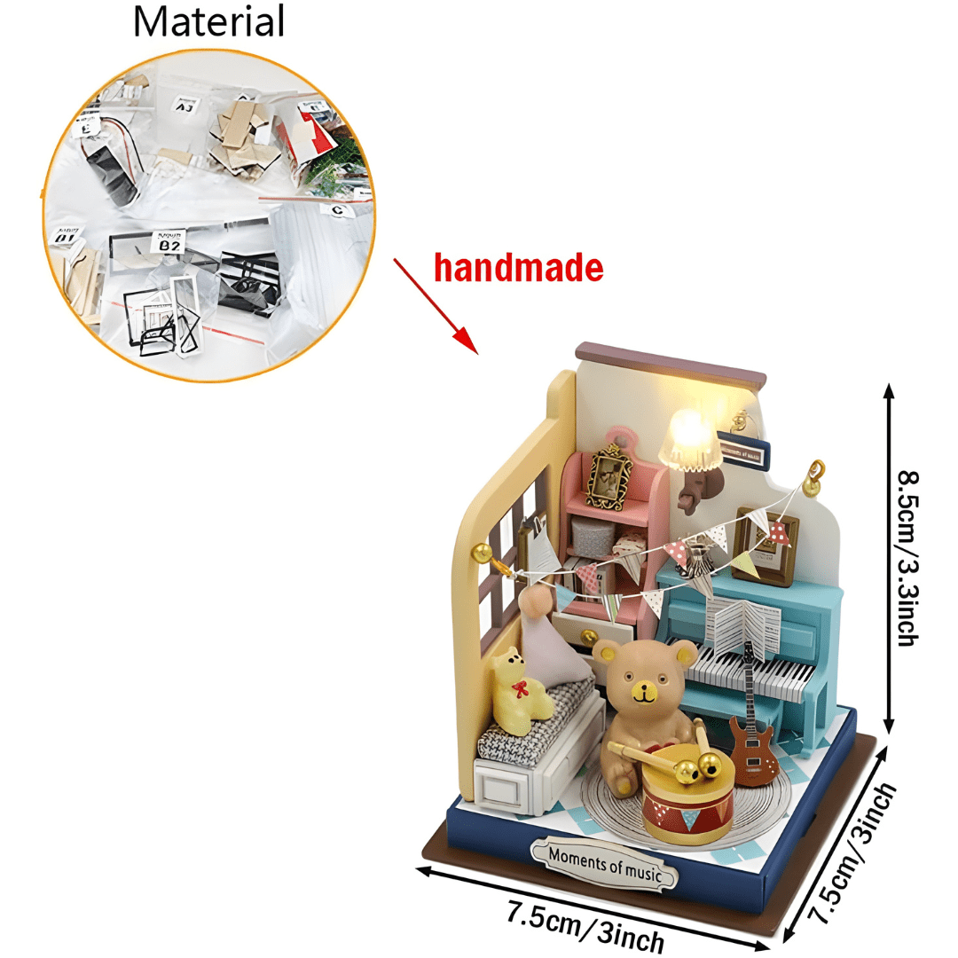 DIY Miniature Moments of Music Kit with LED Light and Dust Cover – Beirut