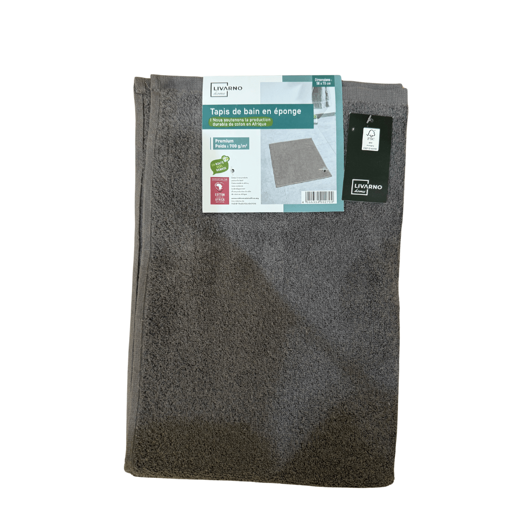 Classic Gray Bath Mat 50×70 cm – Livarno Home Premium Cotton