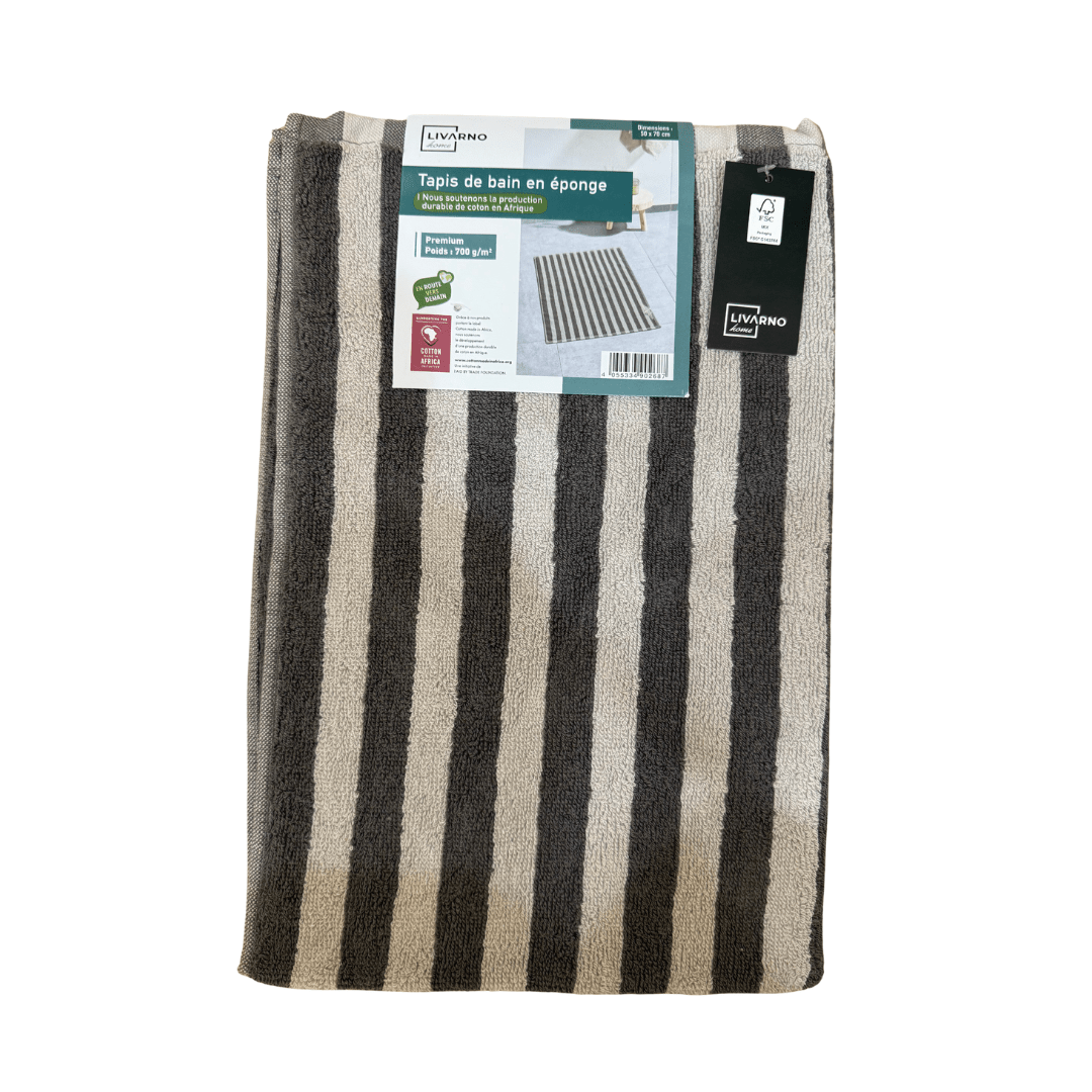 Dark Charcoal Bath Mat 50×70 cm – Soft & Absorbent Cotton