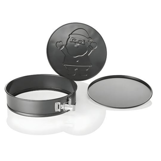 Livarno Home 26cm Springform Cake Tin with Santa Claus pattern and removable base.