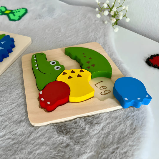 Playtive Wooden 2D Puzzle – Premium colorful shape sorting toy for kids (1+ years), durable and educational, available in Beirut Lebanon.