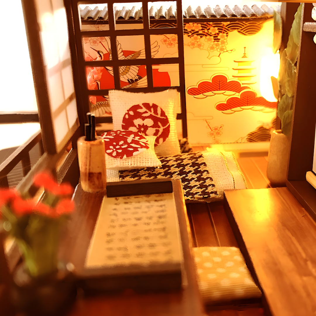 DIY Miniature Dollhouse Kit – Premium Large Design with Light, Music Box & Dust Cover