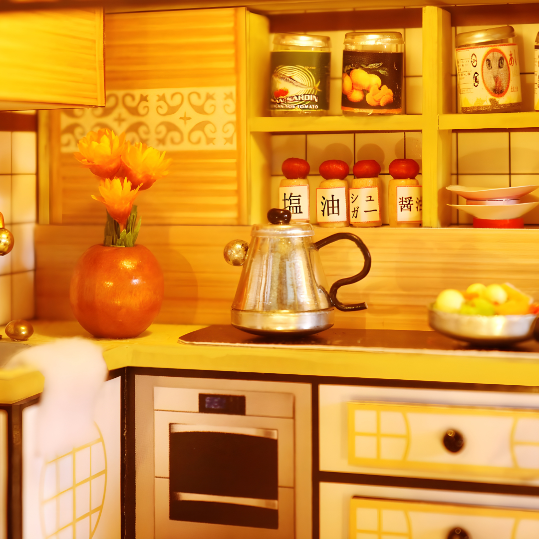DIY Miniature Dollhouse Kit – Premium Large Design with Light, Music Box & Dust Cover