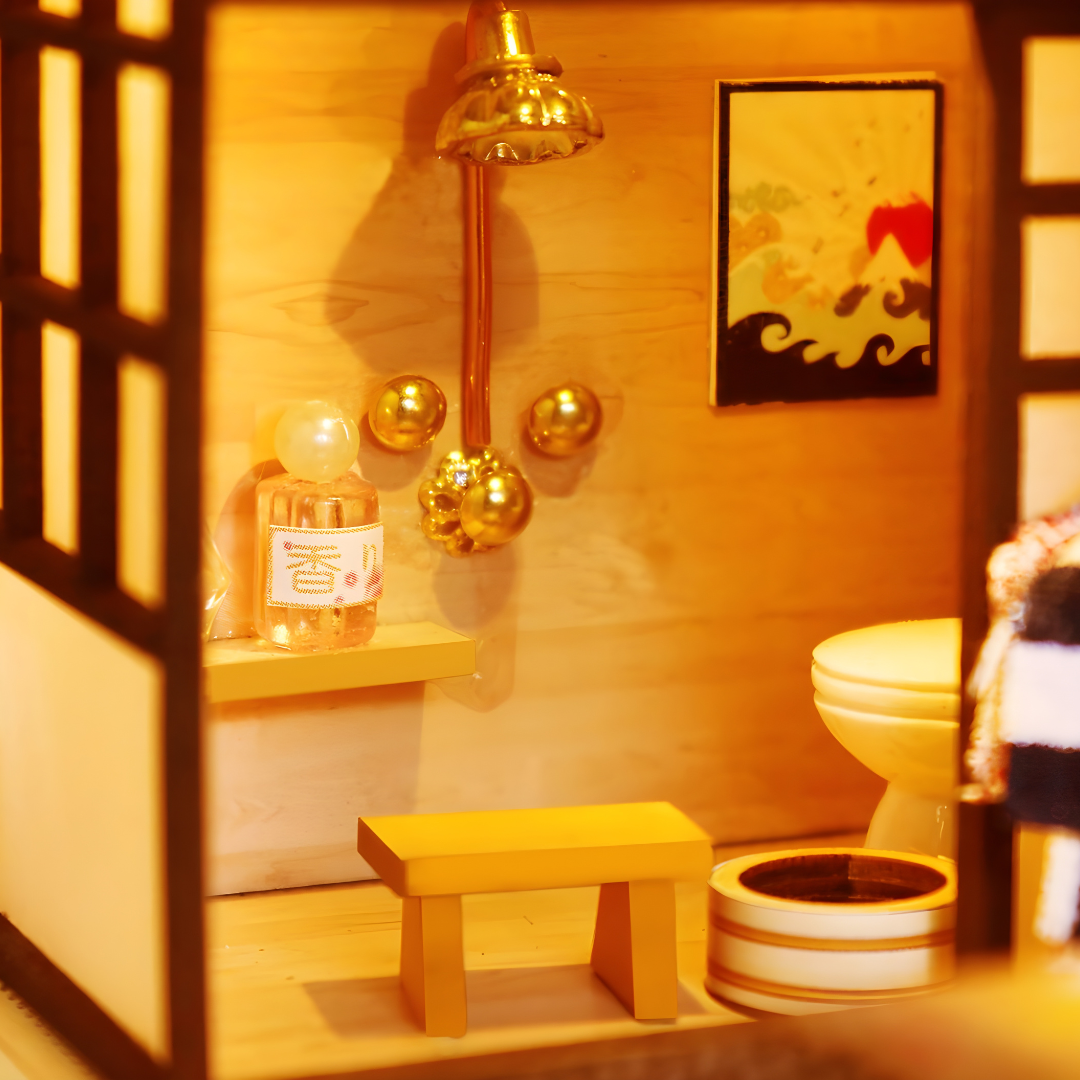 DIY Miniature Dollhouse Kit – Premium Large Design with Light, Music Box & Dust Cover