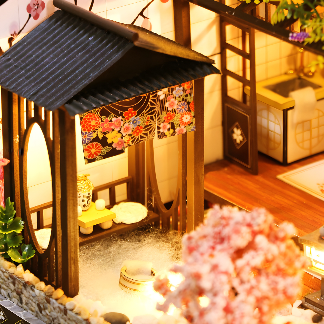 DIY Miniature Dollhouse Kit – Premium Large Design with Light, Music Box & Dust Cover