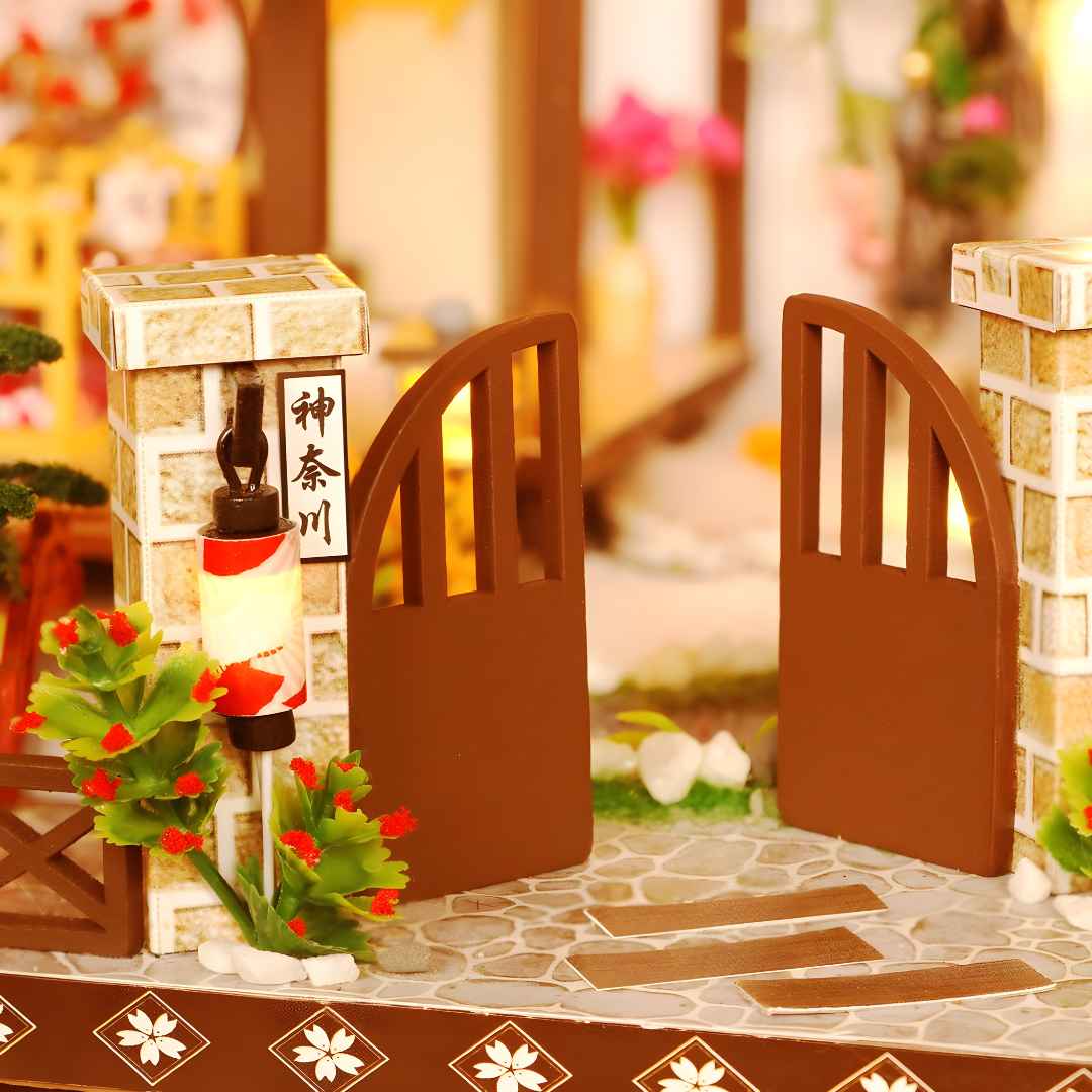 DIY Miniature Dollhouse Kit – Premium Large Design with Light, Music Box & Dust Cover