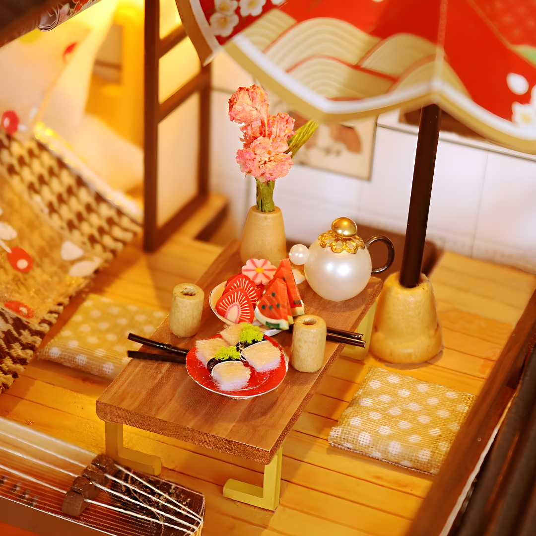 DIY Miniature Dollhouse Kit – Premium Large Design with Light, Music Box & Dust Cover