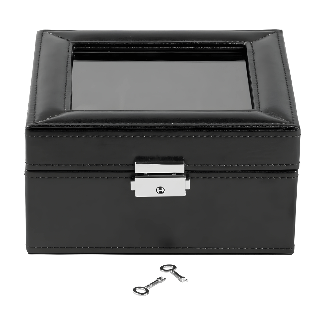 AURIOL 6-slot black leather watch box Beirut Lebanon