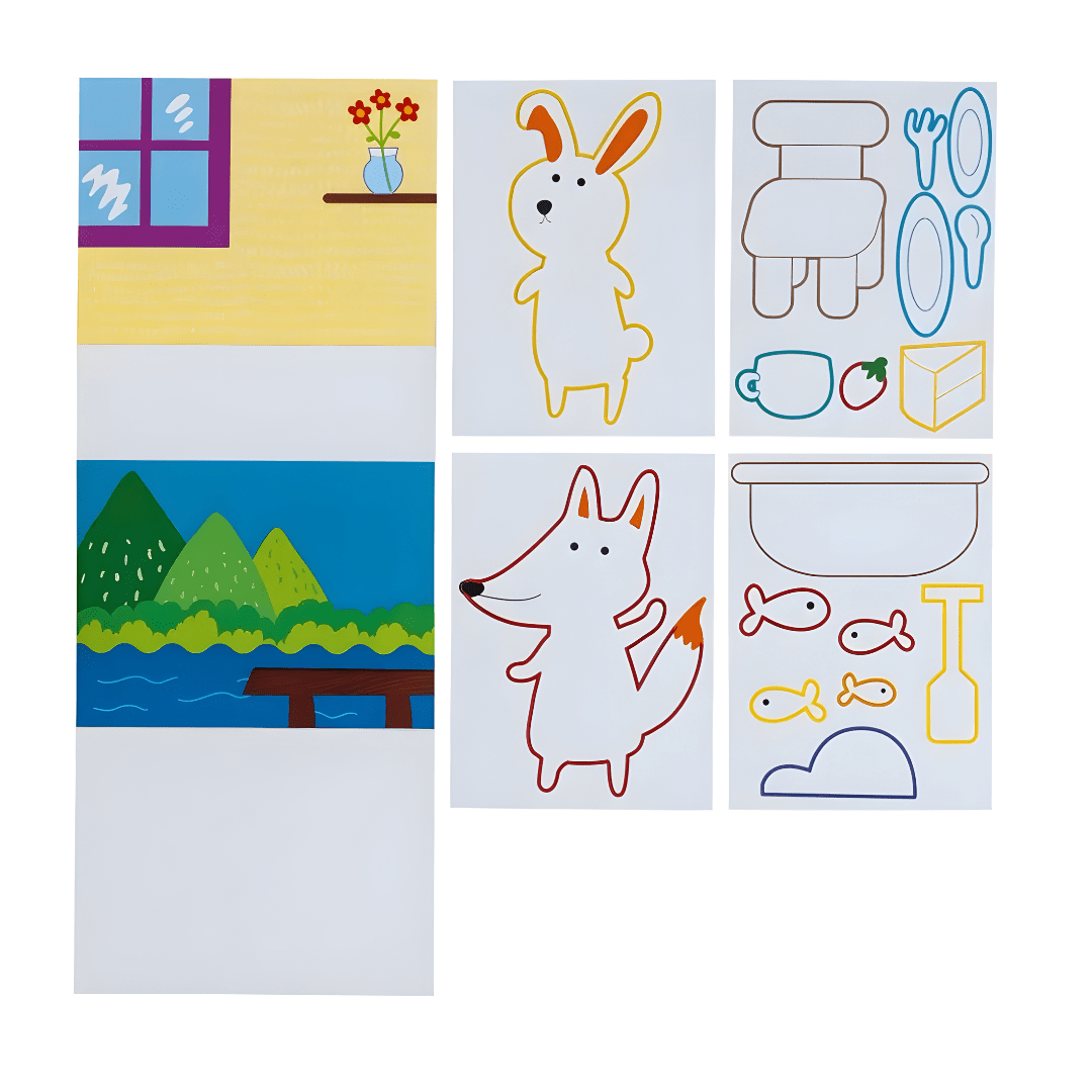 Crelando sponge painting set 31 pieces for kids with sponges rollers and paints — creative art kit for children in Beirut Lebanon.