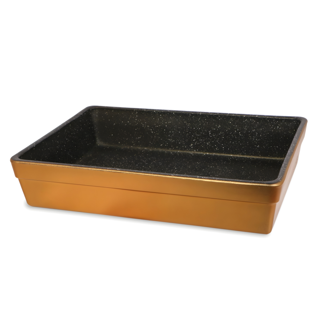 NUREV Borlon Granite Non-Stick Baking Dish – Golden Bronze