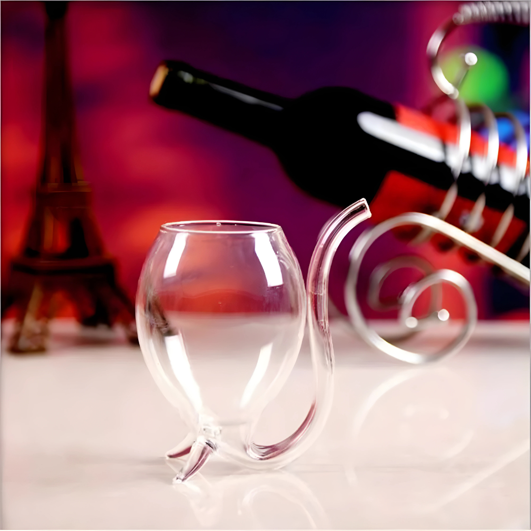 300ml elegant glass sip cup with built-in straw for cocktails and juices – Beirut Lebanon