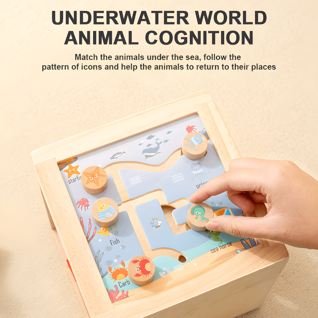 Wooden Activity Cube Clock Learning Side – Kids Learning Toy