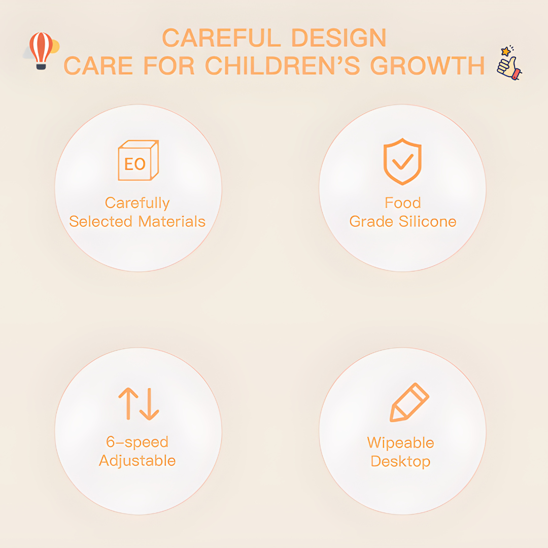 Adjustable kids study desk and chair set made from eco-friendly polywood, peanut-shaped table, safe design, Lebanon