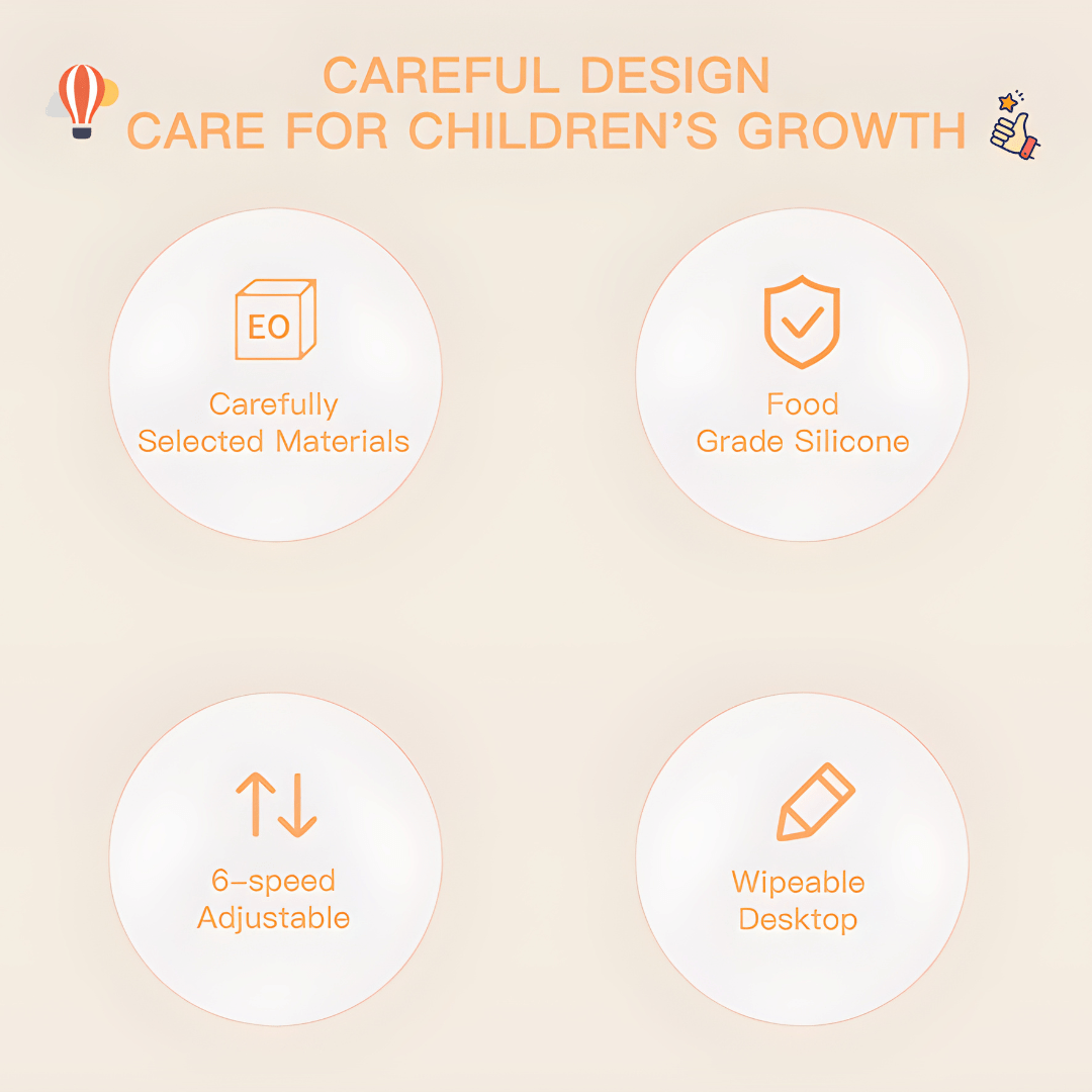 Adjustable kids study desk and chair set made from eco-friendly polywood, peanut-shaped table, safe design, Lebanon