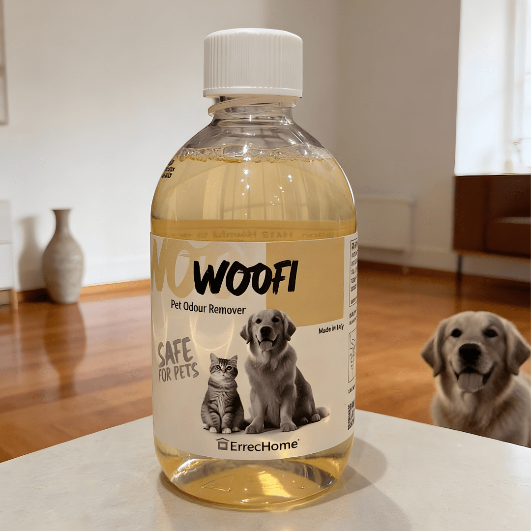 Woofi pet odour remover spray 500ml safe for pets, made in Italy