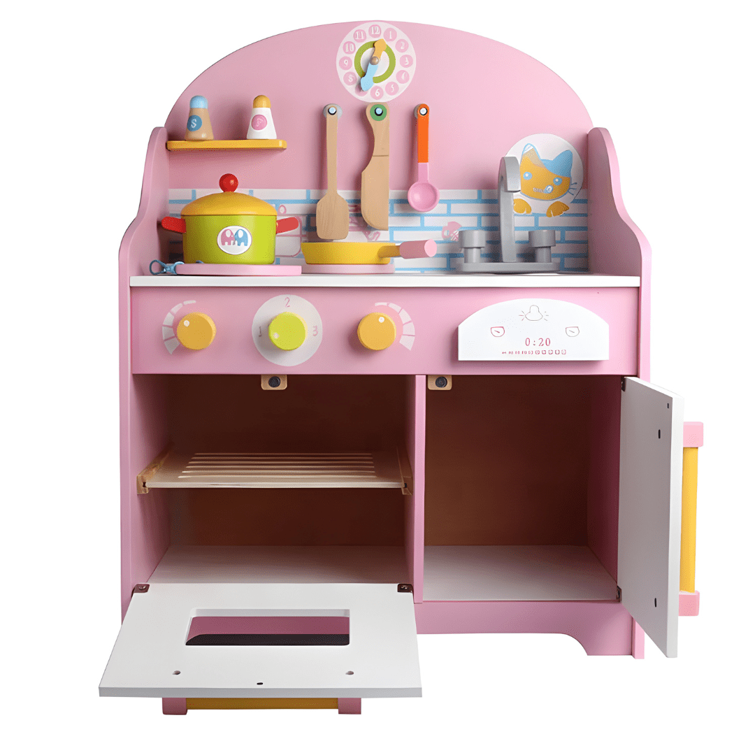 DIY Wooden Kids Play Kitchen Cabinet