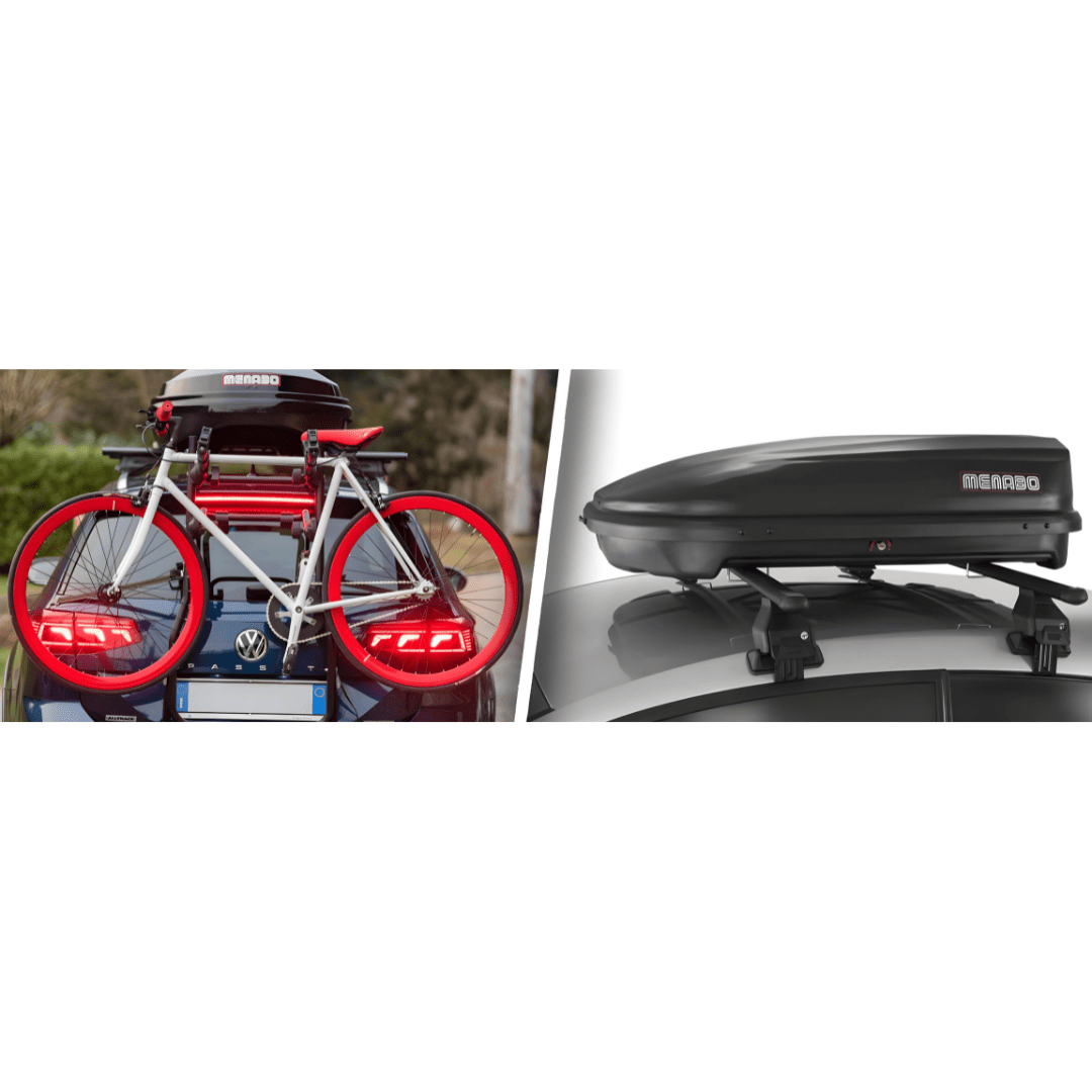 صندوق شحن سقف Menabo QUASAR 320 مزود بقفل مضاد للسرقة