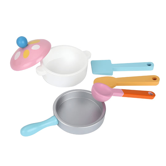 Mini houten hart speelkeukenset