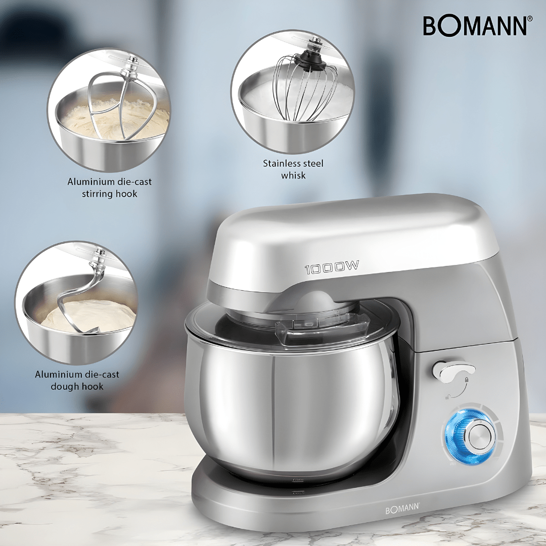 Bomann 1000W kitchen mixer with pulse control and safety lock – Lebanon