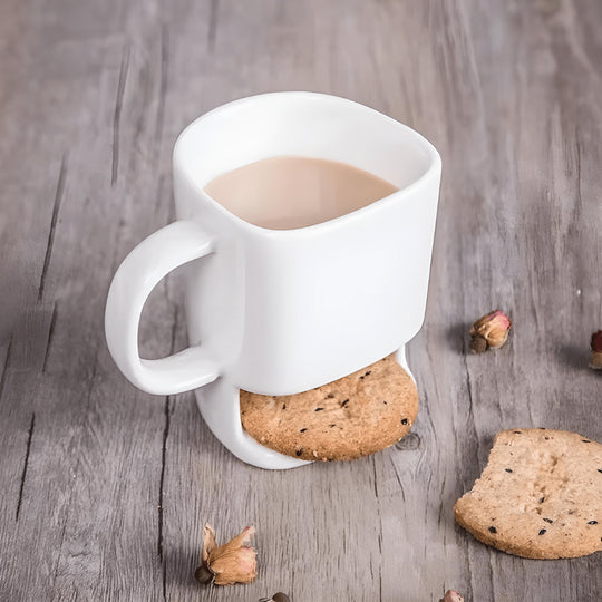 Bone china coffee mug with biscuit holder – 125ml or 180ml ceramic cup ideal for tea and coffee lovers in Beirut, Lebanon