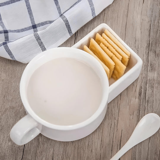 Bone china coffee mug with biscuit holder – 125ml or 180ml ceramic cup ideal for tea and coffee lovers in Beirut, Lebanon