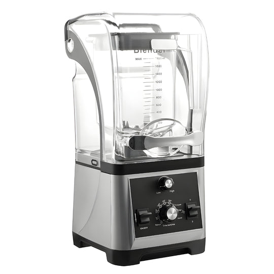 Heavy Duty 2200W blender with thick soundproof lid and 1.8L container. Ideal for juices, smoothies, ice crushing, restaurants, coffee shops, and home use in Beirut, Lebanon.