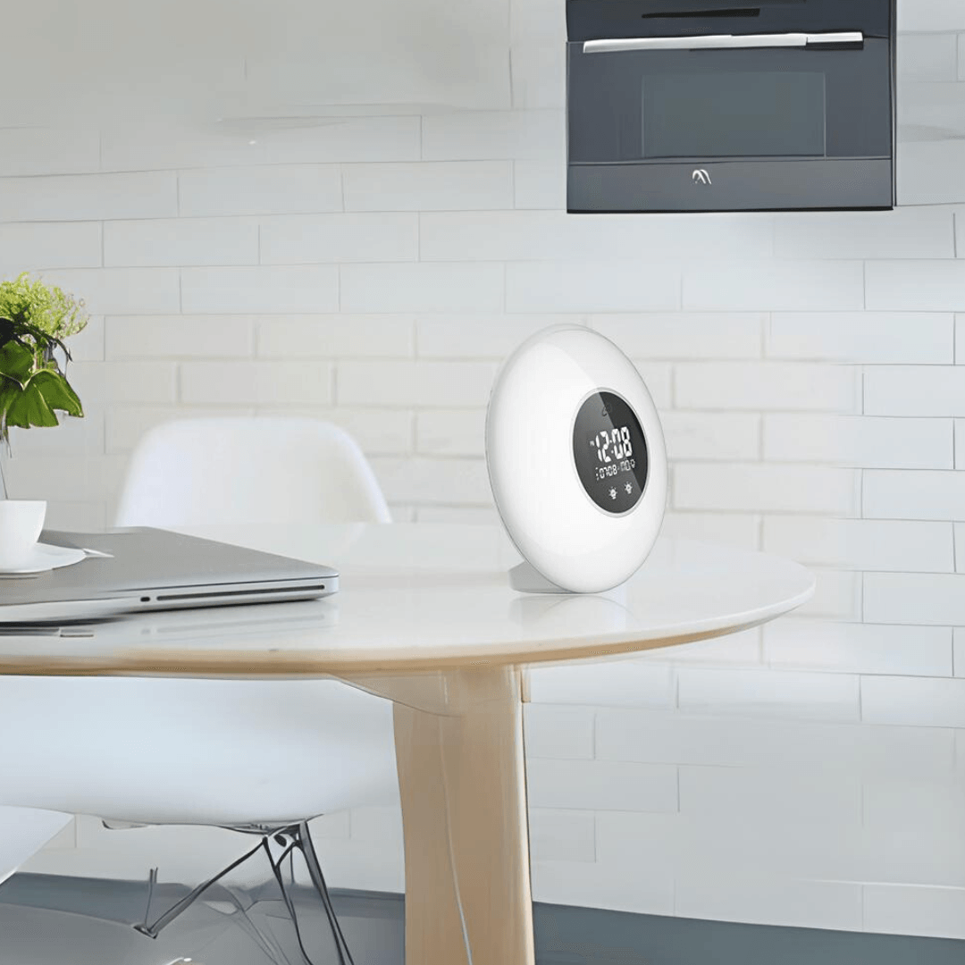 AURIOL LIGHT ALARM CLOCK WITH RADIO EUROPEAN HOUSE HOLD