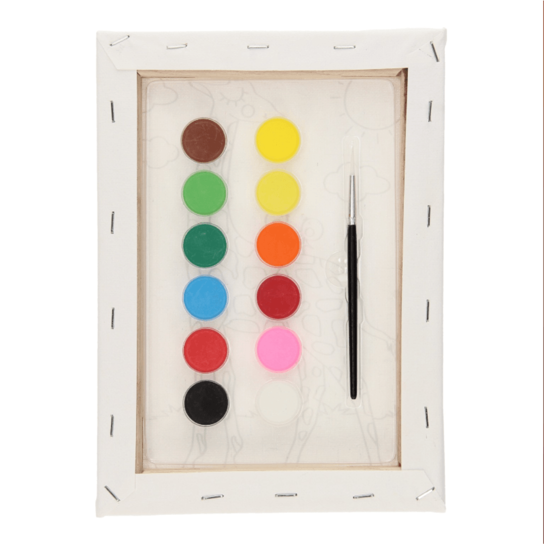 CANVAS GIRAFFE PAINTING SET 18×25CM - EUROPEAN HOUSE HOLD