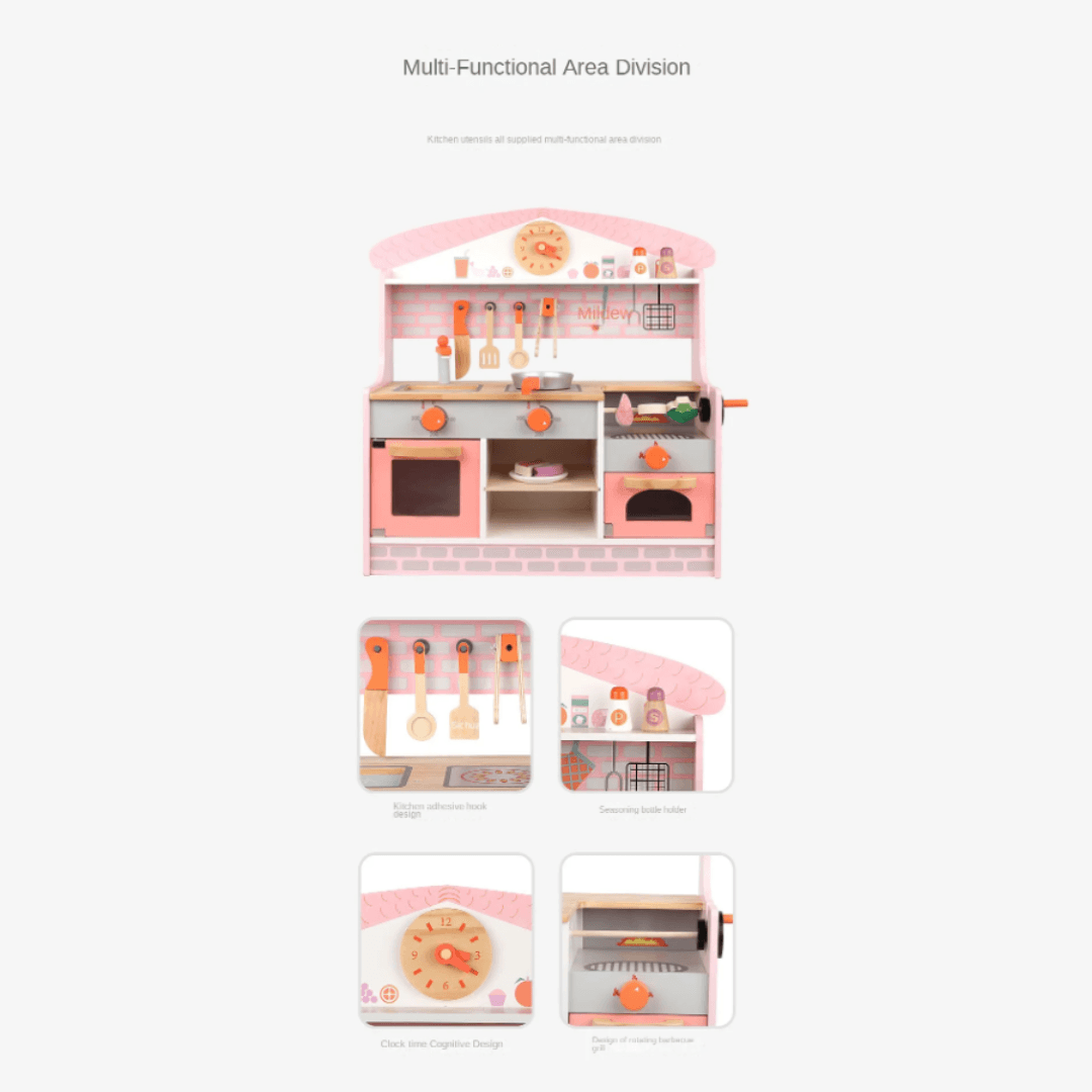 Children's Wooden kitchen Toy Set - EUROPEAN HOUSE HOLD