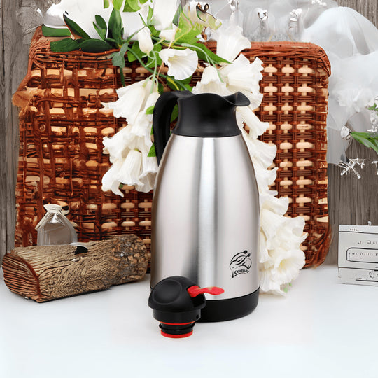 Double Layer Stainless Steel Thermos 2L 24 Hours (Cold) 12 Hours (Hot) - EUROPEAN HOUSE HOLD