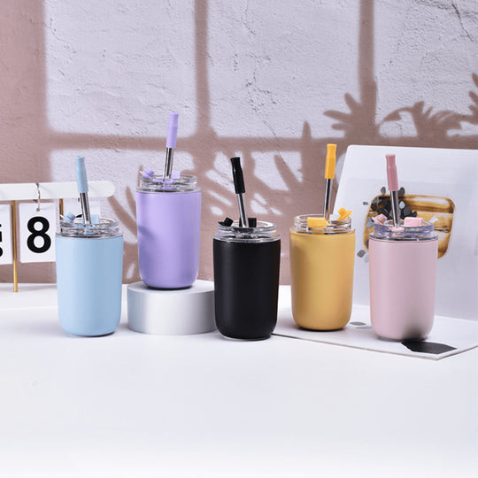 Double Wall Vacuum Tumbler 10oz Portable 304 Stainless Steel Tumbler Cup Student 350ML - EUROPEAN HOUSE HOLD