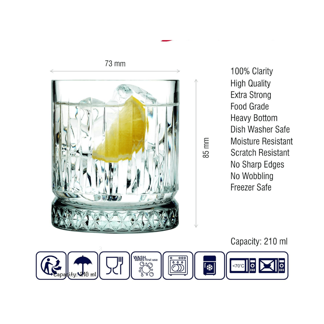 Elysia 4-Piece Soft Drink Glass 210ML - EUROPEAN HOUSE HOLD