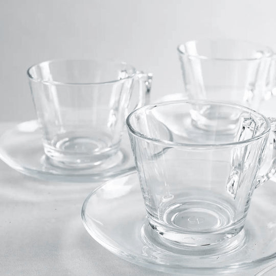 Glass Espresso Cup Set of 6 - EUROPEAN HOUSE HOLD