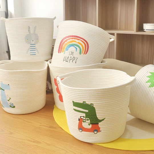 Geweven handgemaakte milieuvriendelijke opbergmand