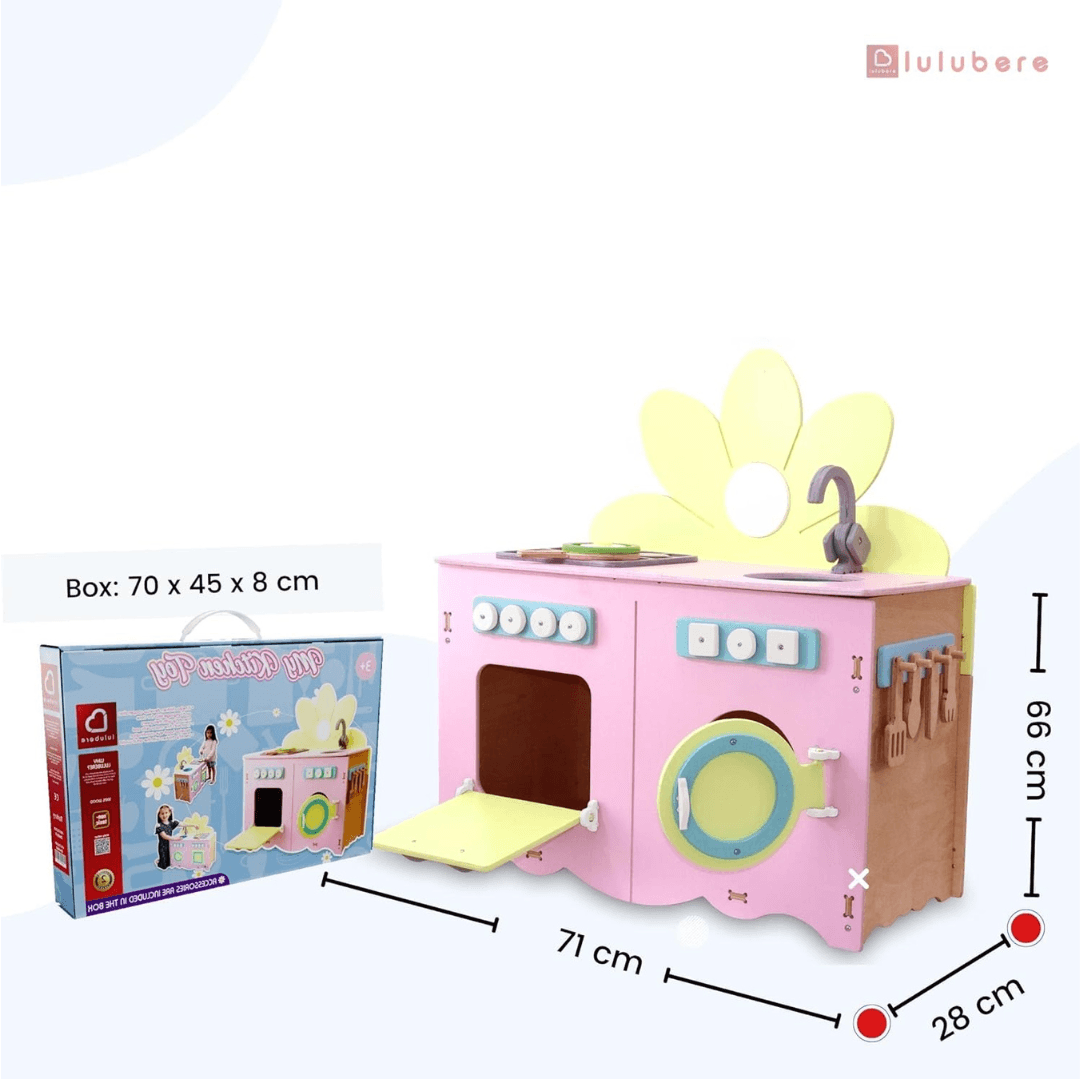 LULUBERE Wooden Kitchen Toy Set - EUROPEAN HOUSE HOLD