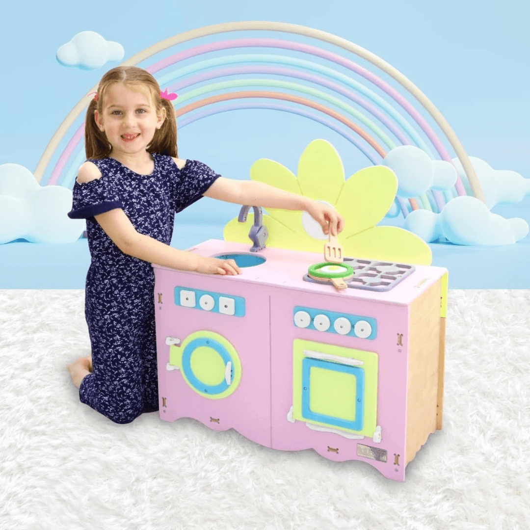 LULUBERE Wooden Kitchen Toy Set - EUROPEAN HOUSE HOLD