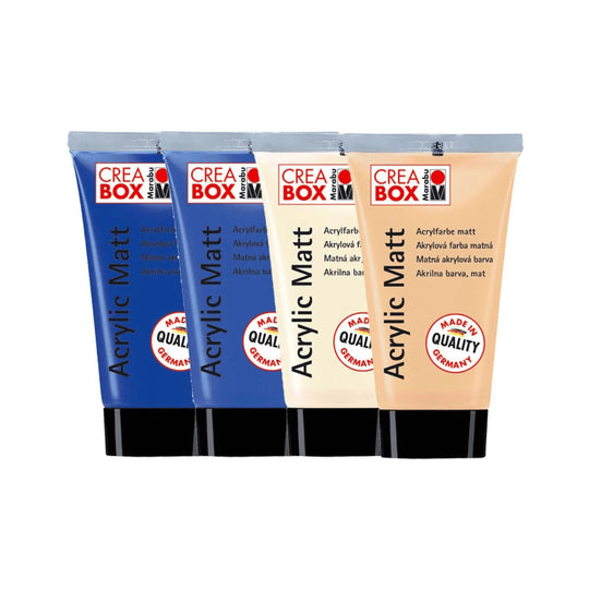 Marabu CREABOX Creative Colors, 4 Pieces, with Blue Harmony Effects - EUROPEAN HOUSE HOLD