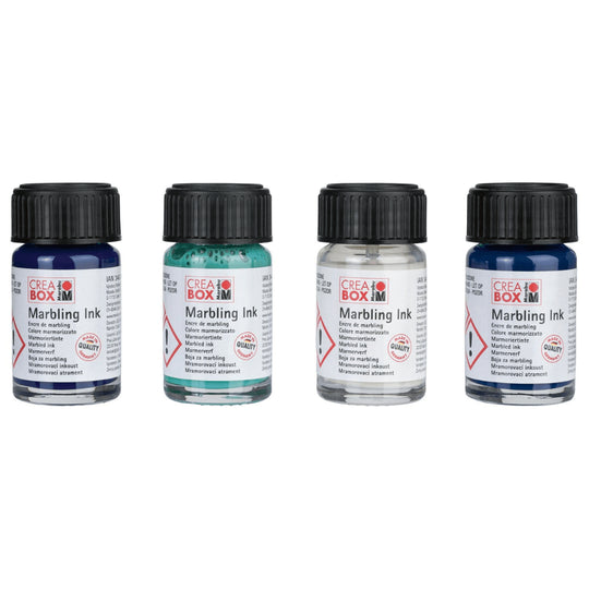 Marabu CREABOX Watercolor / Marbling Cool 4×15ML - EUROPEAN HOUSE HOLD