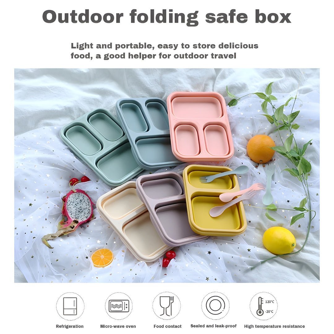 Kids Collapsible BPA-Free Silicone Lunch Box
