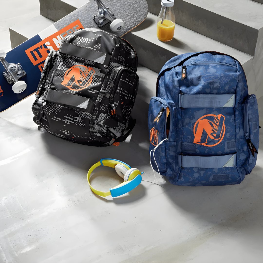 Nerf Children's Backpack, 18L Capacity, Front Compartment With Fleece Lining