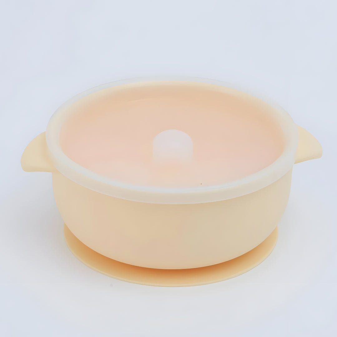 Eco-Friendly Silicone Baby Suction Bowl with Lid – BPA Free