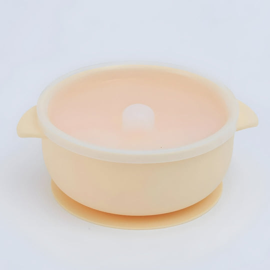 Milieuvriendelijke siliconen baby-zuigkom met deksel - BPA-vrij