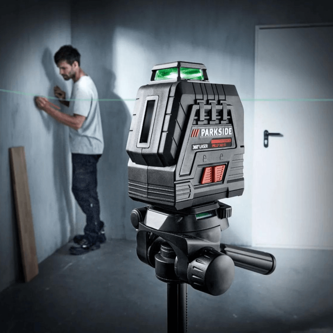 PARKSIDE PERFORMANCE® 4V Battery-Powered Cross Line Laser PKLLP 360 B3 ,360° - EUROPEAN HOUSE HOLD