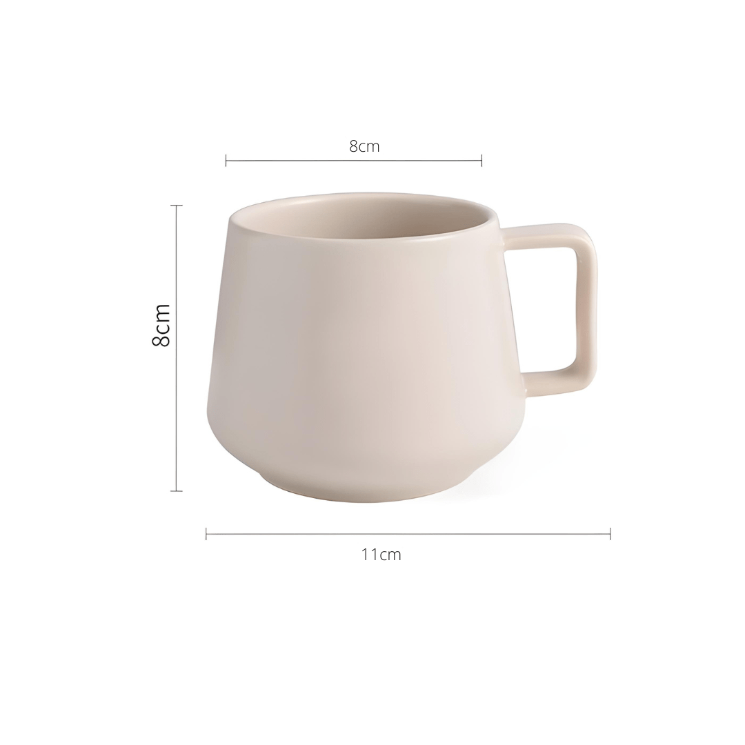Modern matte ceramic mug 320ml – pink, grey, beige – coffee tea cup available in Beirut Lebanon