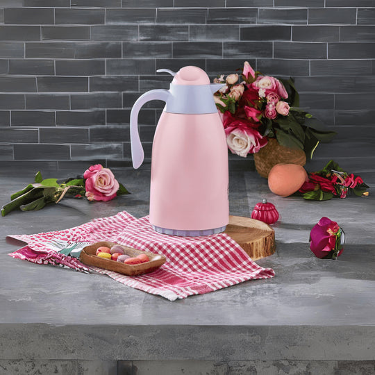 Plastic Vacuum Thermos With Glass Inner 1.3L - EUROPEAN HOUSE HOLD